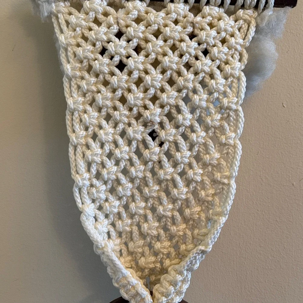 Macrame Owl Wall Hanging Boho Decor Handmade Fiber‎ Art